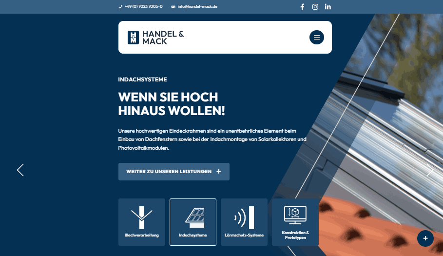 Vorschau der Startseite