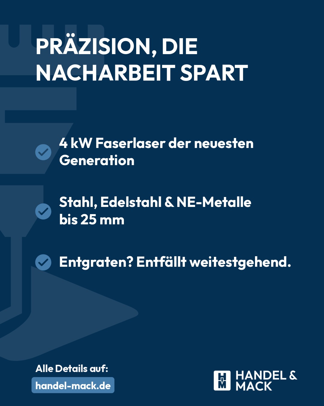 Slide 2: Präzision, die Nacharbeit spart, mit Bulletliste