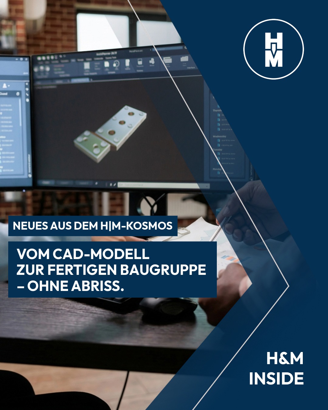 Beitrag Vom CAD-Modell zur fertigen Baugruppe, Foto am CAD-Arbeitsplatz